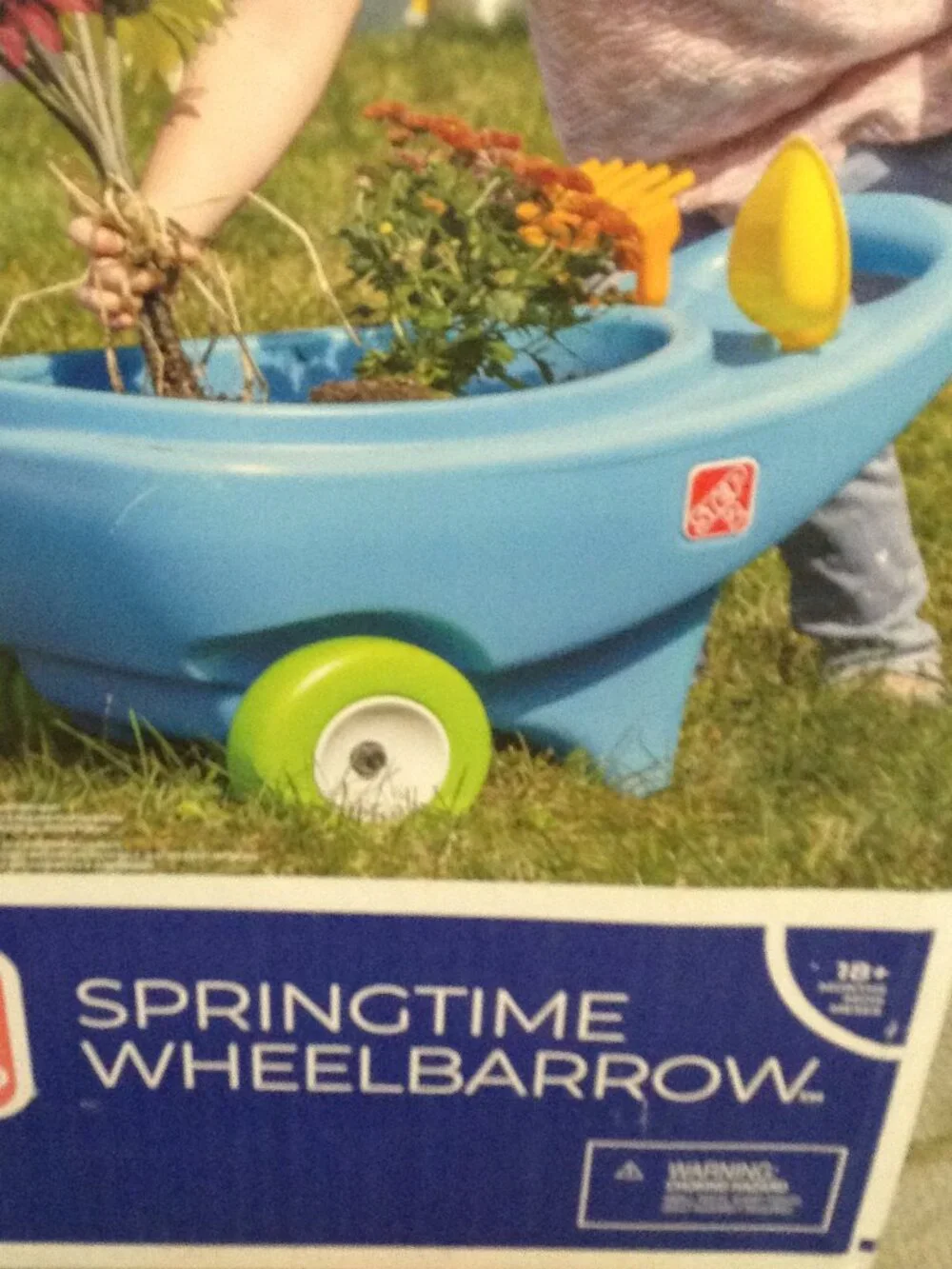 NWOT Step 2 Springtime Wheel Barrow 18+ months with tools Kidcore Gardening Fun